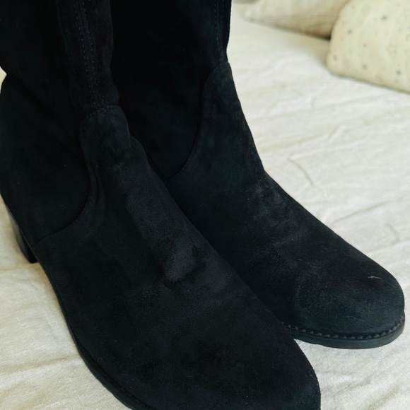 Stuart Weitzman Midland Over The Knee Boots Black Suede Leather Size US9 EUR39.5 - Picture 3 of 10